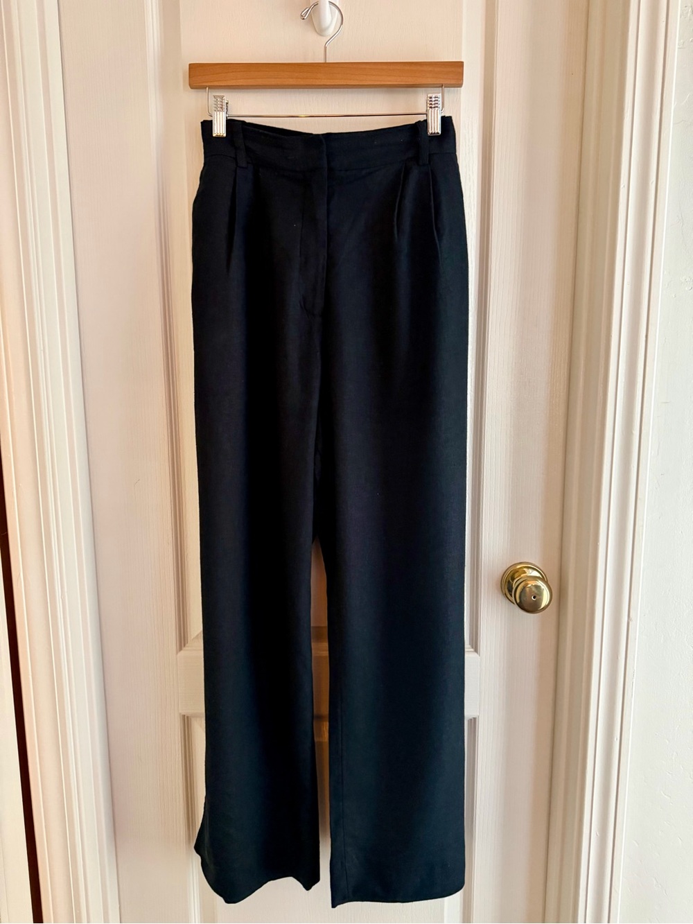 Abercrombie Linen Blend Pants Tailored Sloane Wide Leg